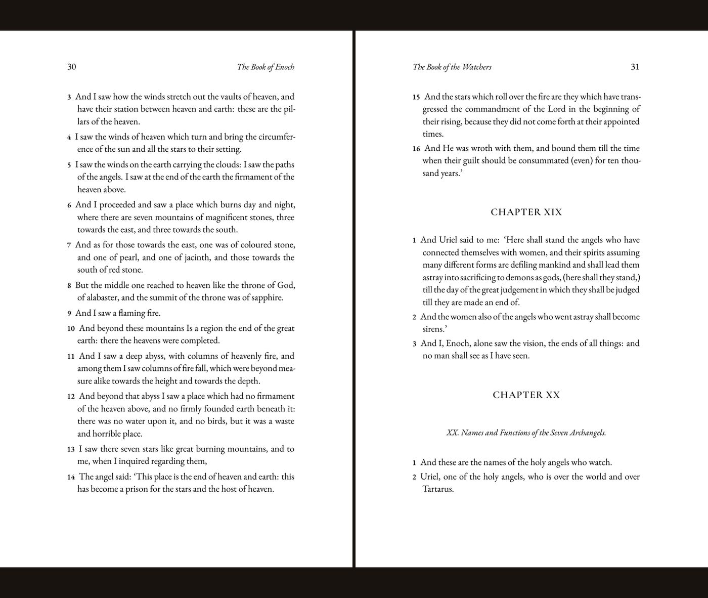 Open spread of the book, two pages of the Book of the Watchers